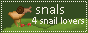 Snals' site button. Has a snail on it and reads: for snail lovers.